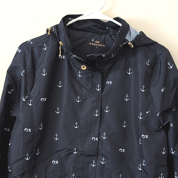 Princess Cruises Womens Small Raincoat Lightweight Jacket Blue Nautical Gorpcore - Picture 3 of 8